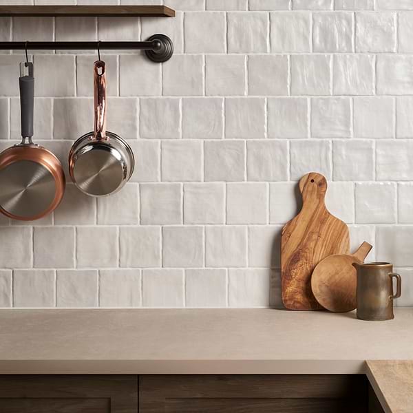 Montauk Gin 4x4 White Mixed Finish Ceramic Tile