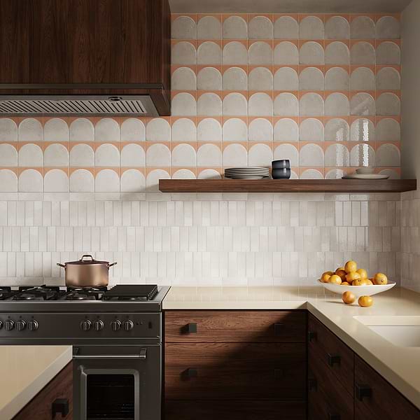 Essa White 2x6 Terracotta Look Polished Porcelain Tile in White, View 3, open zoomed image
