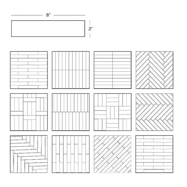 Montauk Gin 2x8 White Mixed Finish Ceramic Tile