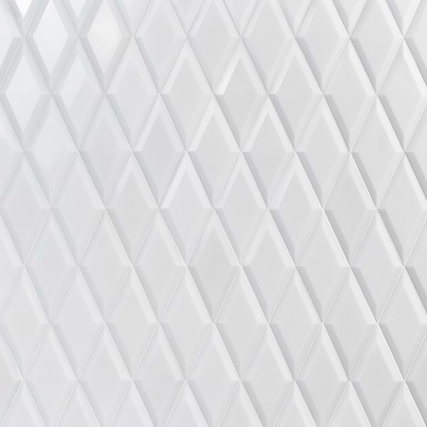 Basque White Jade 6x12 Beveled Polished Marble Tile