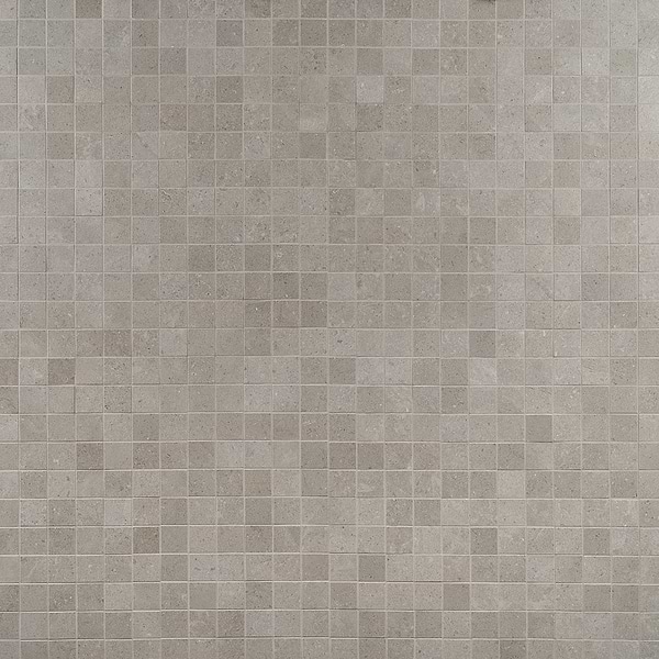 New Rock Fumo Light Gray 2x2 Limestone Look Matte Porcelain Mosaic Tile