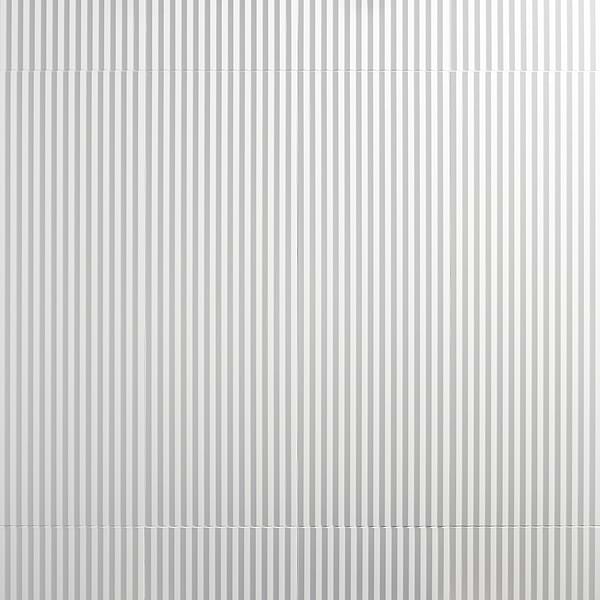 Mod White 12x36 3D Fluted Matte Ceramic Tile 