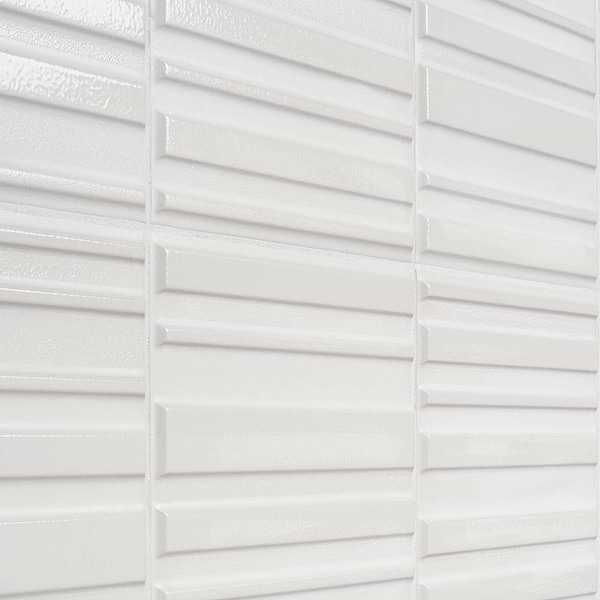 Sydney White 8x16 3D Glossy and Matte Mixed Finish Ceramic Tile