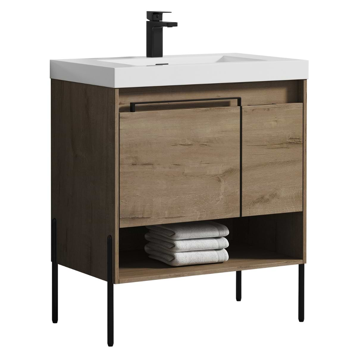 Kaleb 30'' Classic Oak Vanity and Counter