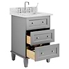 Nora Gray 24" Single Vanity with Carrara Marble Top