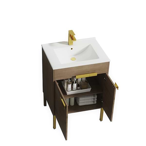 Portofino 24'' Classic Oak Vanity And Counter