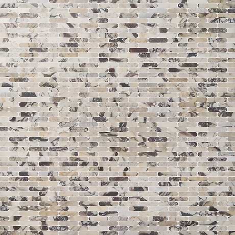 Calacatta Viola Premium 1x4 Pill Honed Marble Mosaic Tile