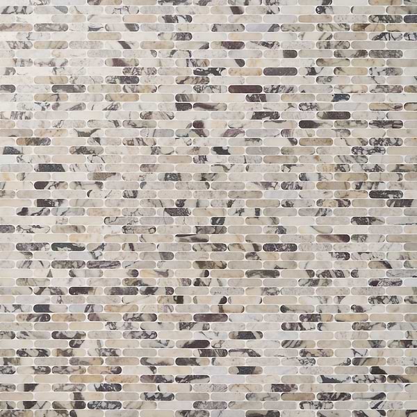 Calacatta Viola Premium 1x4 Pill Honed Marble Mosaic Tile