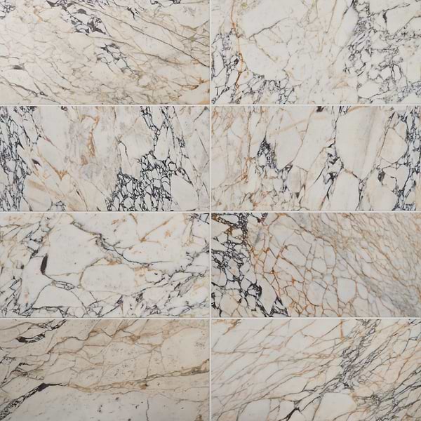 Calacatta Monet 12x24 Honed Marble Tile