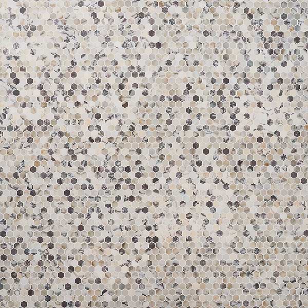 Calacatta Monet 1" Hexagon Honed Marble Mosaic Tile
