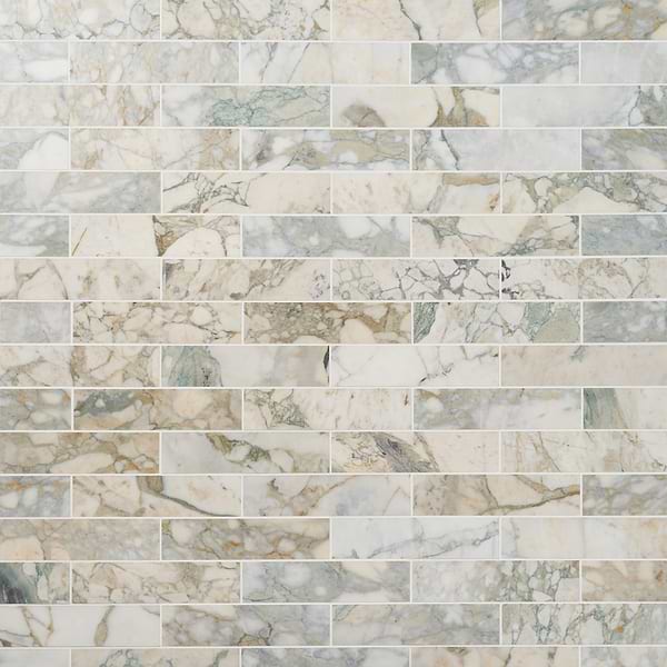 Calacatta Verde Premium 3x12 Honed Marble Tile