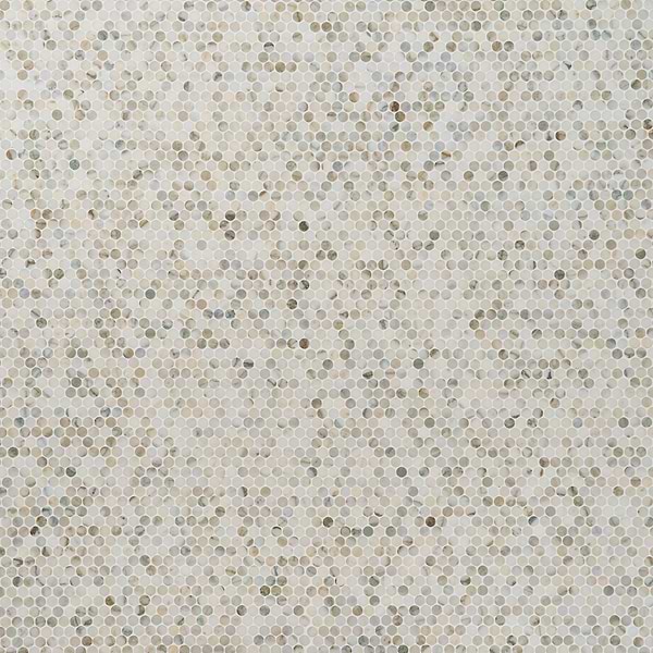 Calacatta Verde Premium 1" Penny Round Honed Marble Mosaic Tile