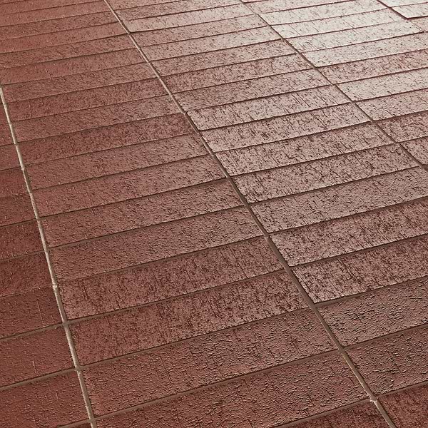 Brownstone Red 2x7 Textured Wire Cut Clay Thin Brick Tile