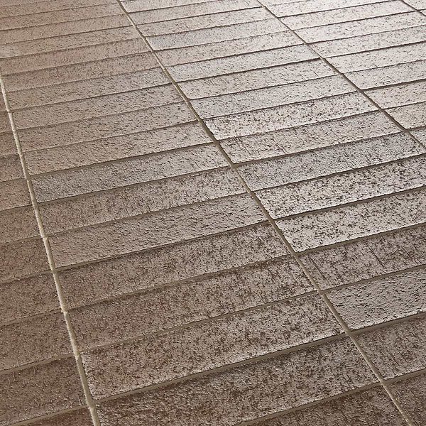 Brownstone Flashed Brown 2x7 Textured Wire Cut Clay Thin Brick Tile