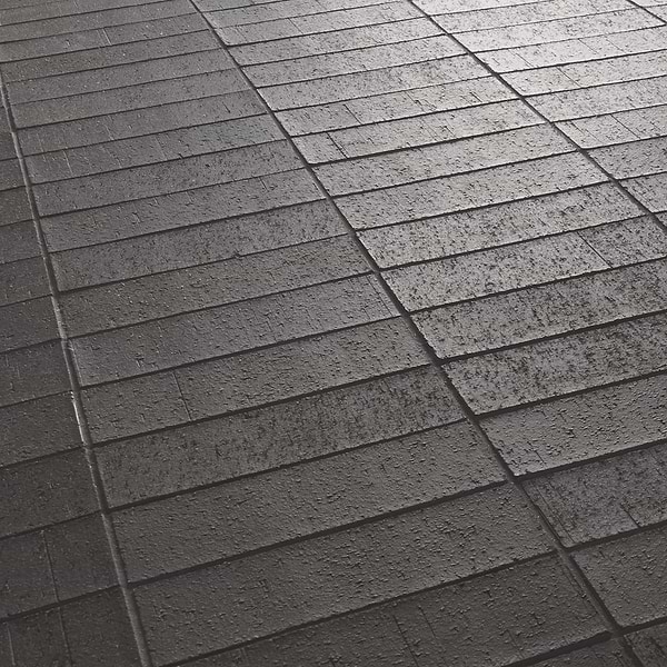 Brownstone Charcoal Black 2x7 Textured Wire Cut Clay Thin Brick Tile
