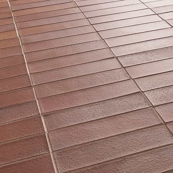 Brownstone Flashed Red 2x7 Matte Clay Thin Brick Tile
