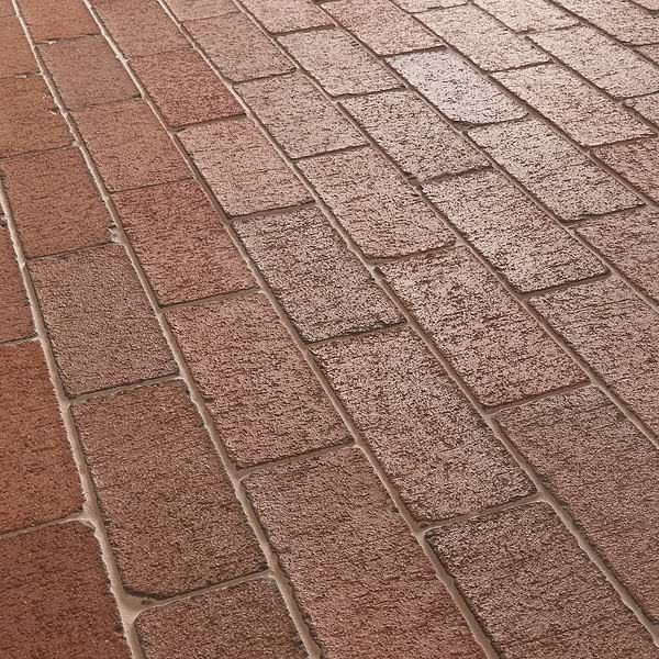 Brownstone Flashed Red 3x7 Tumbled Wire Cut Clay Thin Brick Tile