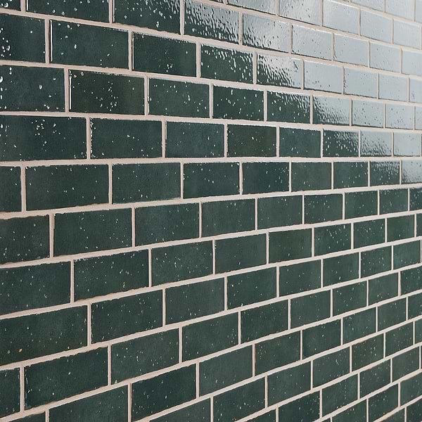 Essa Green 2x6 Terracotta Look Polished Porcelain Tile in Green, View 3, open zoomed image