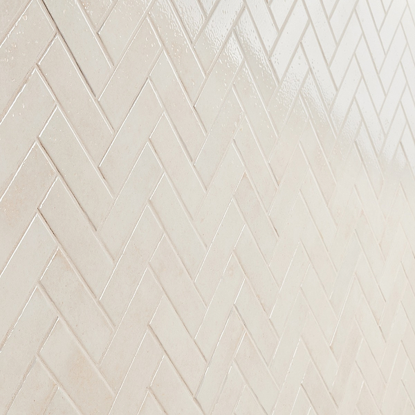 Essa White 2x6 Terracotta Look Polished Porcelain Tile in White, View 3, open zoomed image