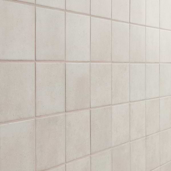 Essa White 6x6 Terracotta Look Matte Porcelain Tile in White, View 3, open zoomed image