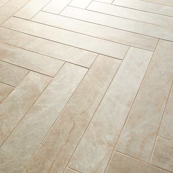 Grand Taj Mahal Fawn Beige 4x24 Stone Look Matte Porcelain Tile in Beige, View 3, open zoomed image