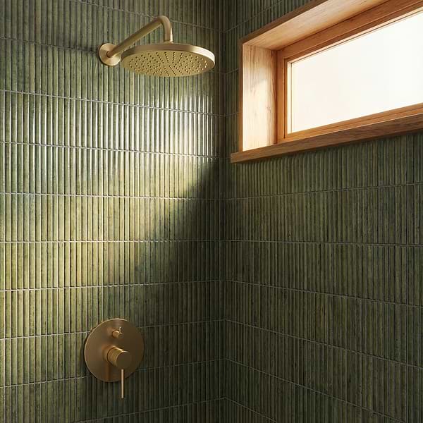 Curve Fluted Green 6x12 3D Glossy Ceramic Tile