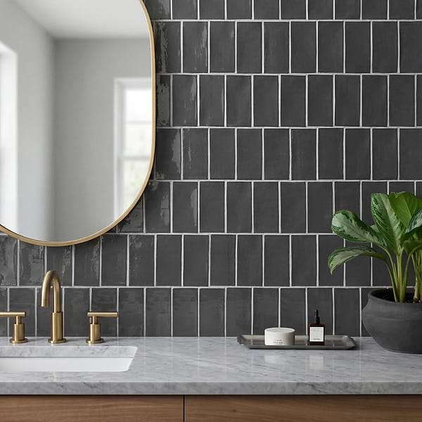 Lancaster Driftwood Gray 3x6 Polished Ceramic Wall Tile