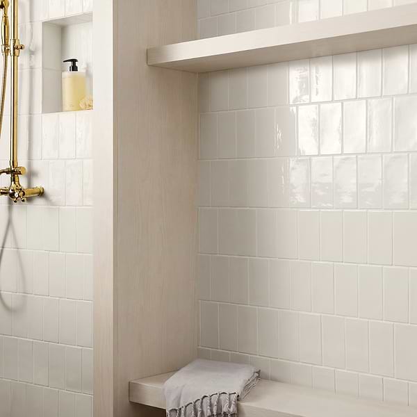 Lancaster Vanilla Cream Ivory 3x6 Polished Ceramic Tile