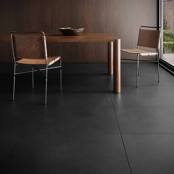 Lines Black 24X48 Matte Porcelain Tile in Black, View 3, open zoomed image