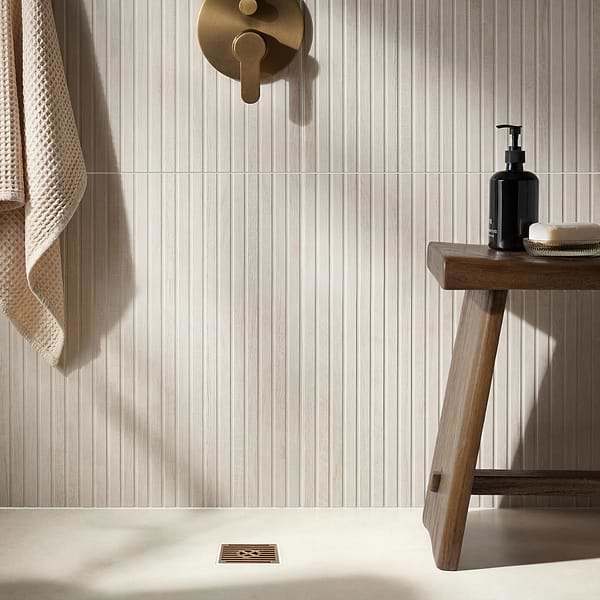 Kenridge Ribbon White 24x48 Wood Look Matte Fluted Porcelain Tile