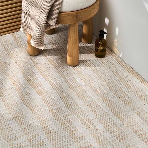 Ladera Vanilla Onyx Honed Marble Wave Micro Mosaic Tile in Beige & Cream, View 3, open zoomed image