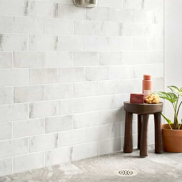 Parma Brick White 4x8 Terracotta Look Matte Ceramic Tile