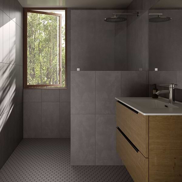 Serenity Dark Gray 2" Hexagon Matte Porcelain Mosaic Tile
