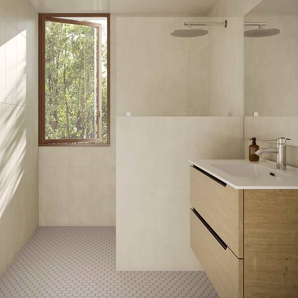Serenity Pearl Beige 2" Hexagon Matte Porcelain Mosaic Tile