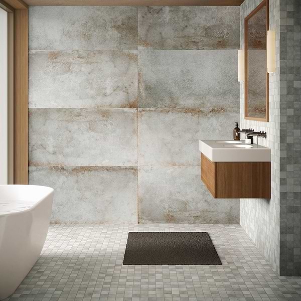 Flatiron 2.0 White 2x2 Matte Porcelain Mosaic Tile by Angela Harris in White, View 3, open zoomed image