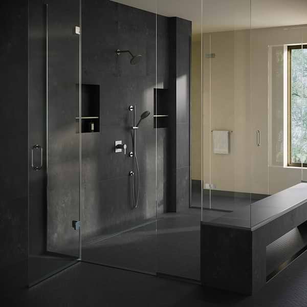 Portrait Black 24x24 Matte Porcelain Tile in Black, View 3, open zoomed image