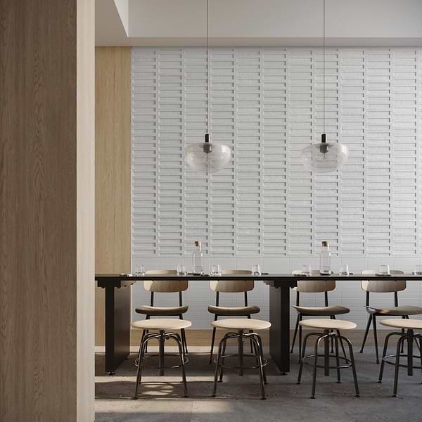Arlo Antique White 3x11 3D Textured Matte Ceramic Tile