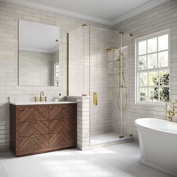 Lancaster Dove Gray 3x12 Polished Ceramic Wall Tile