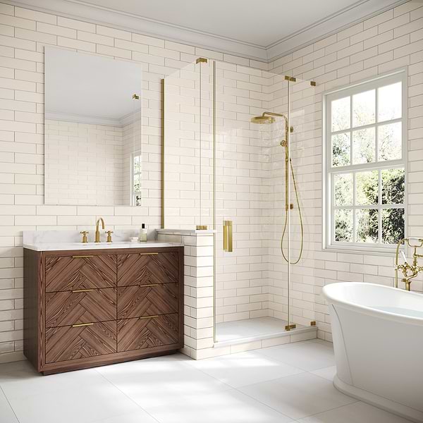 Lancaster Vanilla Cream Ivory 3x12 Polished Ceramic Subway Tile