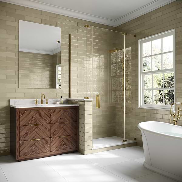 Lancaster Celery Green 3x12 Polished Ceramic Subway Wall Tile