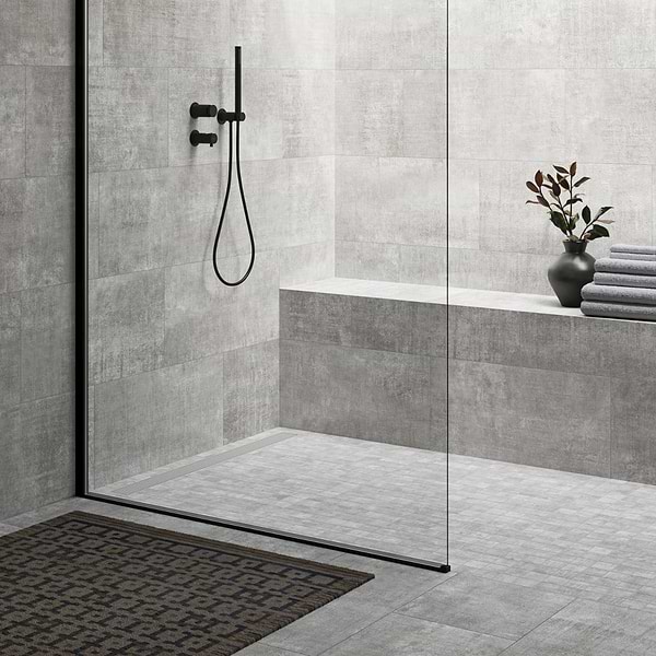 Basic Cement Grigio Gray 12X24 Matte Porcelain Tile in Grigio Gray, View 3, open zoomed image