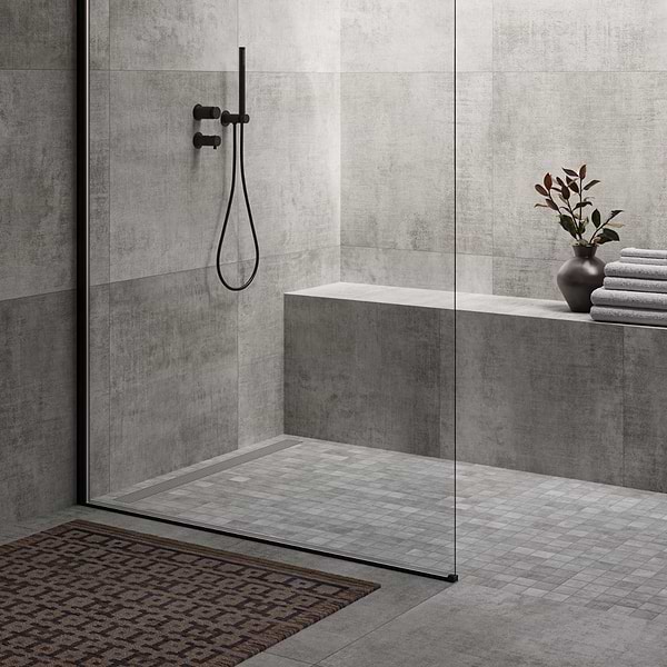 Basic Cement Silver 24X24 Matte Porcelain Tile in Silver, View 3, open zoomed image