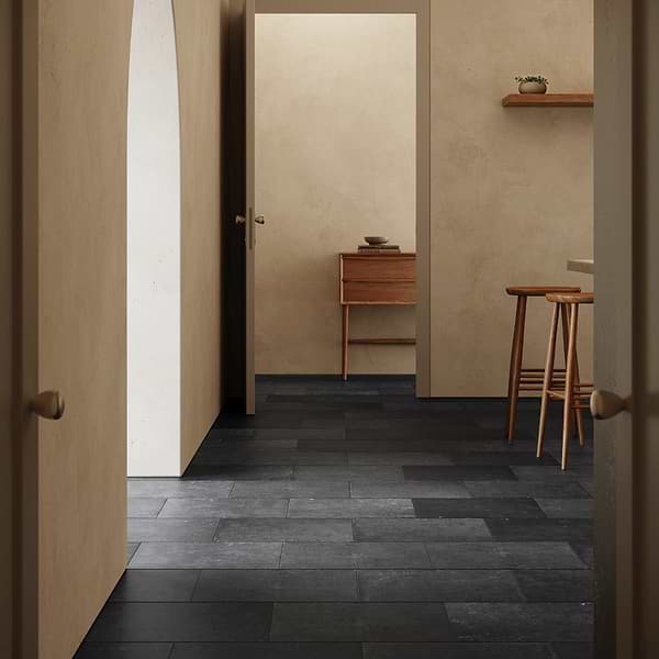 Portrait Black 12x24 Matte Porcelain Tile in Black, View 3, open zoomed image