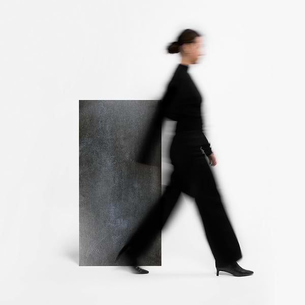 Flatiron 2.0 Black 24x48 Matte Porcelain Tile by Angela Harris in Black, View 3, open zoomed image