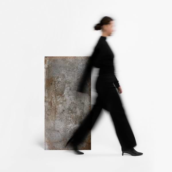 Flatiron 2.0 Graphite Gray 24x48 Matte Porcelain Tile by Angela Harris in Charcoal, View 3, open zoomed image