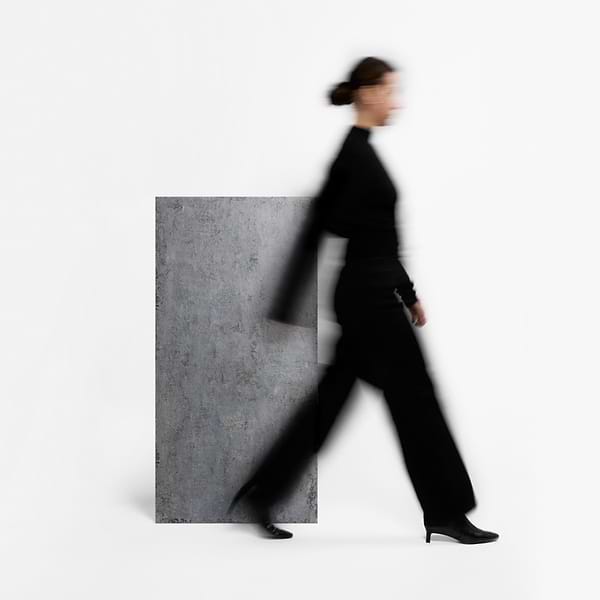 Portrait Ocean Blue 24x48 Matte Porcelain Tile in Blue Gray, View 3, open zoomed image