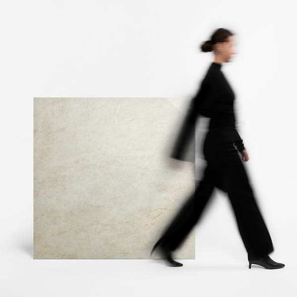 Grand Taj Mahal Pearl Beige 48x48 Stone Look Polished Porcelain Tile in Beige, View 3, open zoomed image