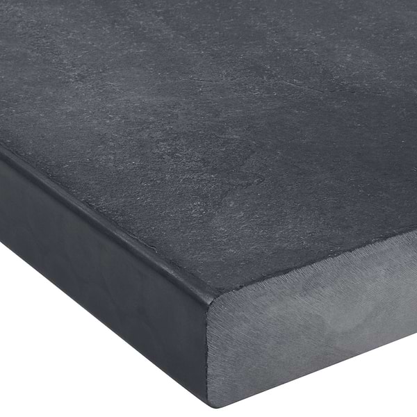 Sendero Carbon Black 12x24 Tumbled Limestone 5CM Pool Coping