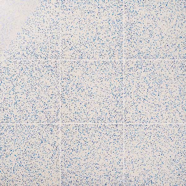 Veritas Terrazzo Creme with Cobalt Blue 16x16 Polished Terrazzo Tile