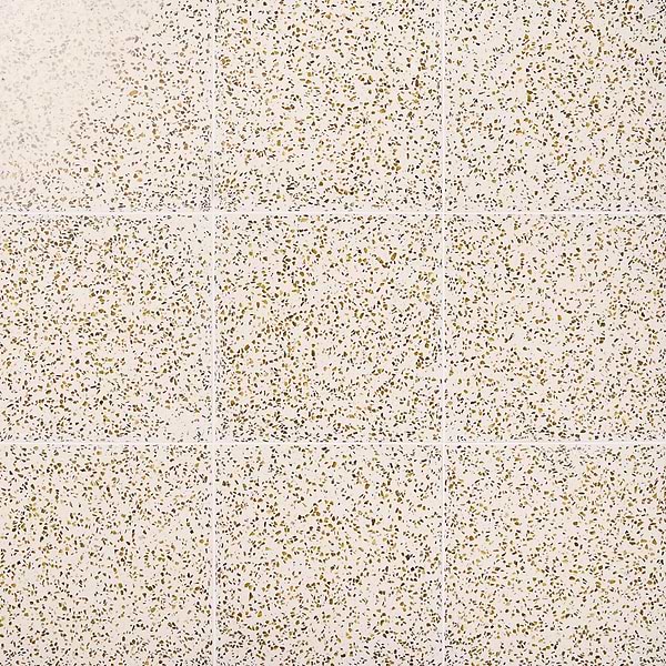 Veritas Terrazzo Creme with Gold 16x16 Polished Terrazzo Tile